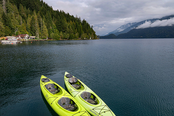 view of Lake Crescent from Log Cabin Resort