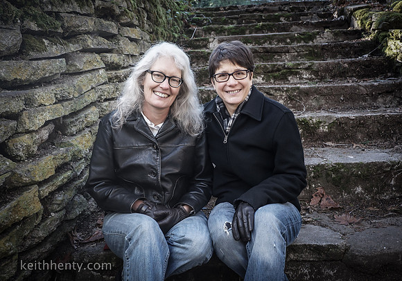 Martha and Cil, Lithia Park, Ashland Oregon January 2015