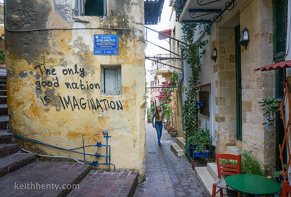 Walking in Chania, Crete, Greece