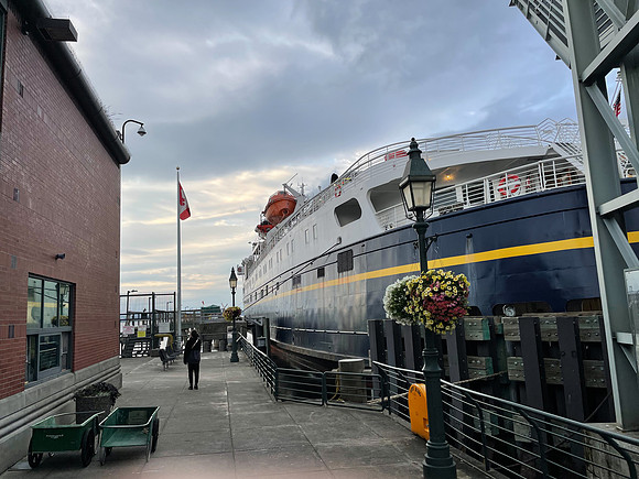 our ferry--Matanuska, at Fairhaven port in Bellingham WA. Waiting to board