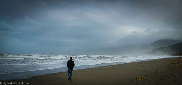 blustery day, Oregon coast