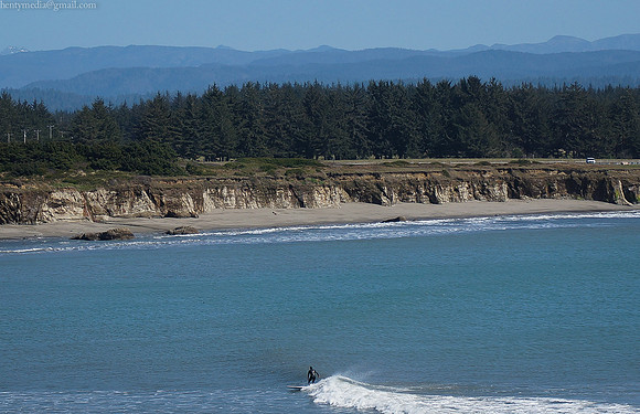 surfing near Crescent City, CA